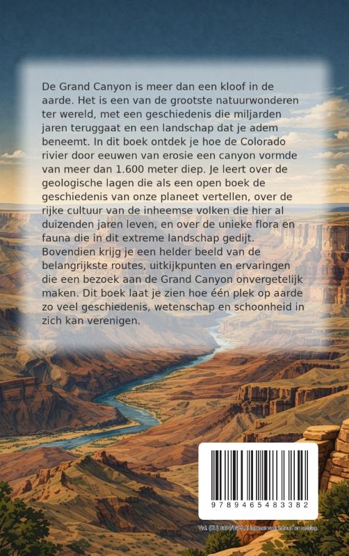 Achterkant van Alles over de Grand Canyon