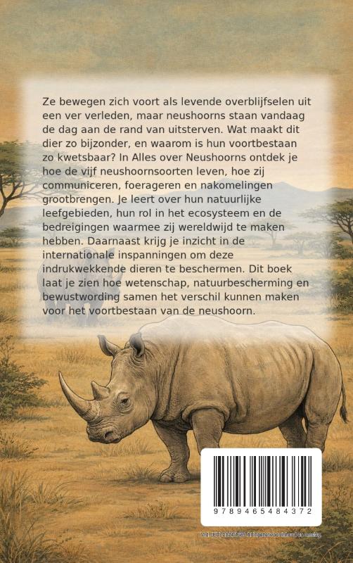 Achterkant van Alles over Neushoorns