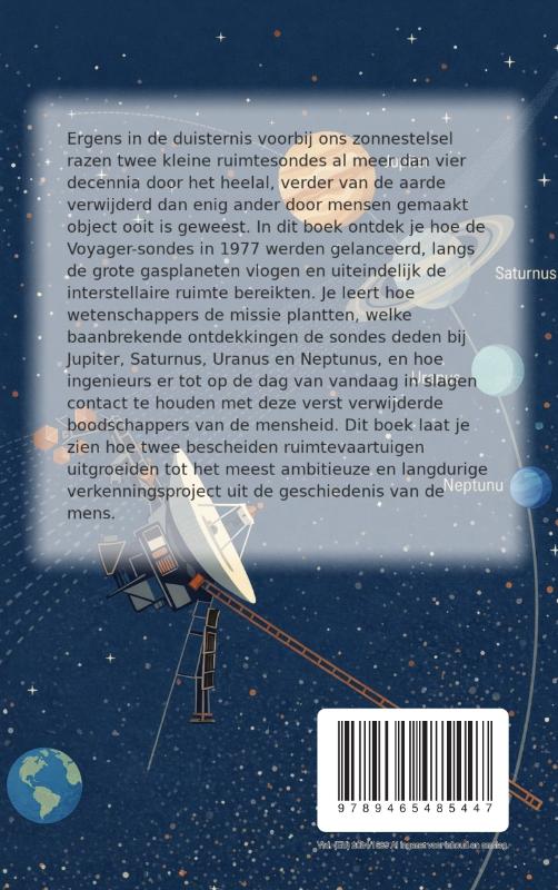 Achterkant van Alles over de Voyager-sondes