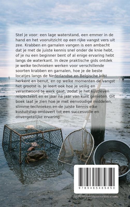 Achterkant van Krabben en Garnalen Vangen aan de Kust