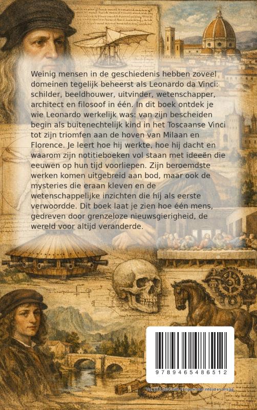Achterkant van Alles over Leonardo da Vinci