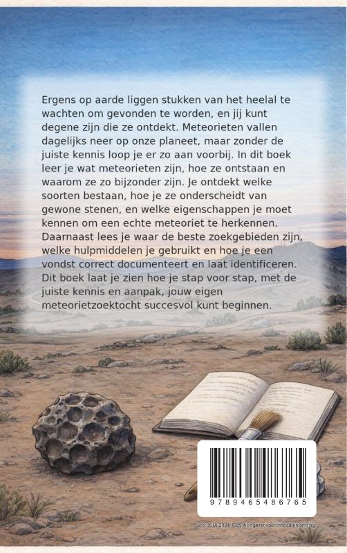 Achterkant van Starten met de Zoektocht naar Meteorieten