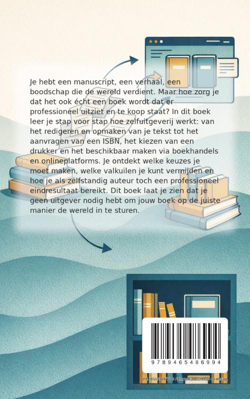 Achterkant van Een Boek Uitgeven in Zelfuitgeverij