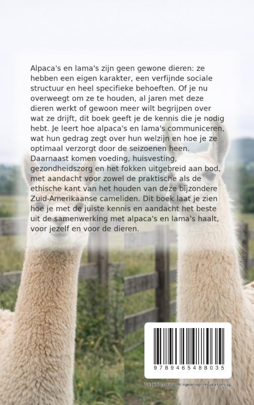 Achterkant van Alles over Alpaca's en Lama's