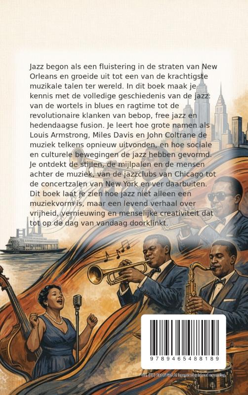 Achterkant van Alles over Jazzgeschiedenis