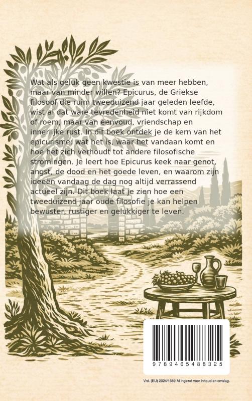 Achterkant van Alles over Epicurisme