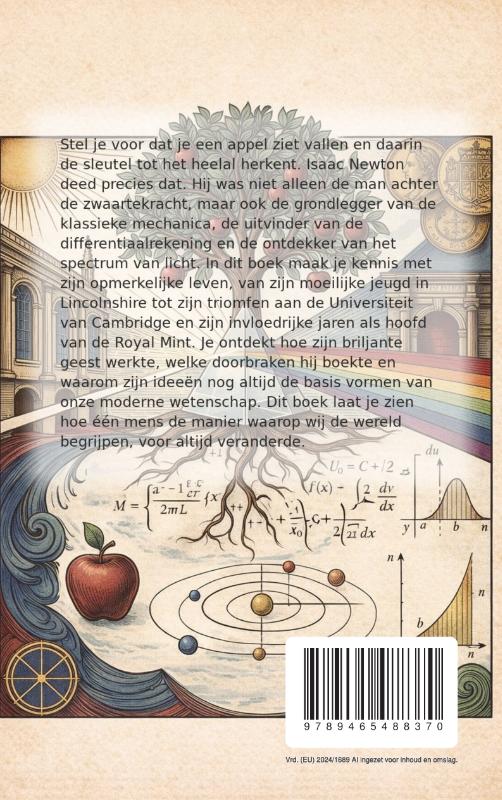 Achterkant van Alles over Isaac Newton
