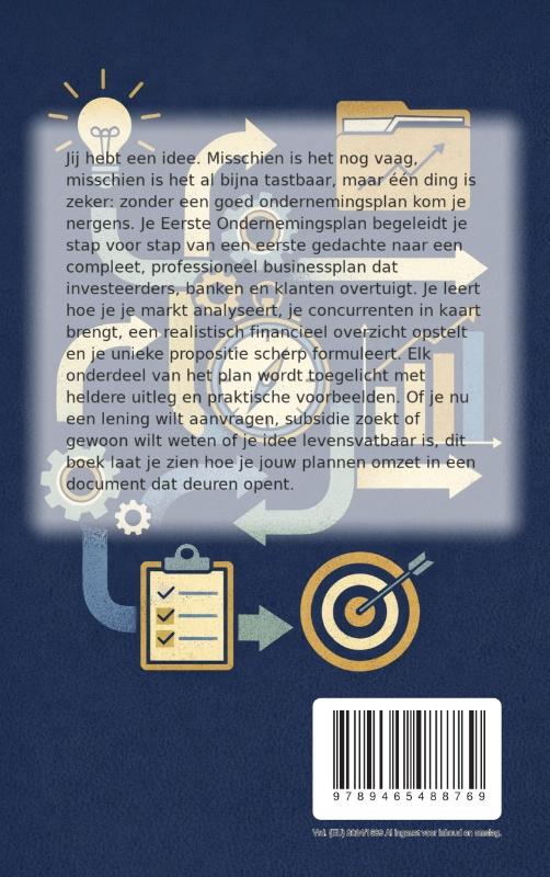 Achterkant van Je Eerste Ondernemingsplan