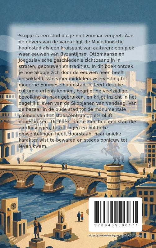 Achterkant van Alles over Skopje