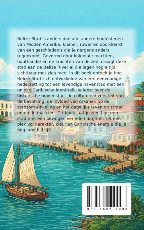 Achterkant van Alles over Belize-Stad