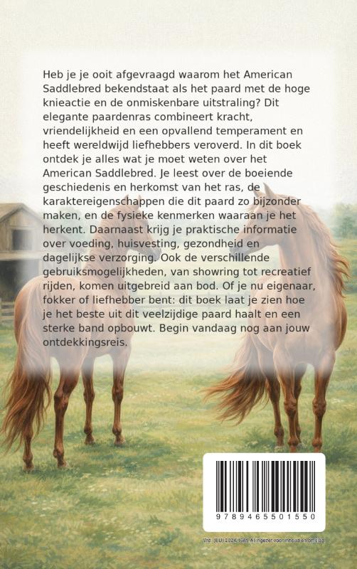 Achterkant van Alles over het American Saddlebred
