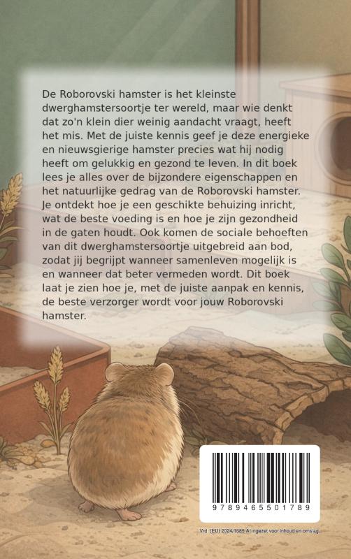 Achterkant van Alles over de Roborovski Hamster