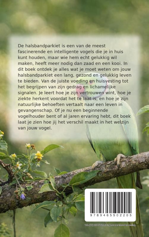 Achterkant van Alles over de Halsbandparkiet