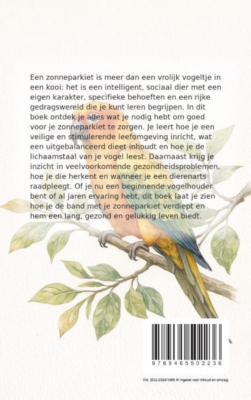 Achterkant van Alles over de Zonneparkiet