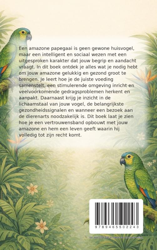 Achterkant van Alles over de Amazone Papegaai