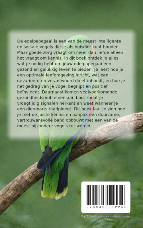 Achterkant van Alles over de Edelpapegaai