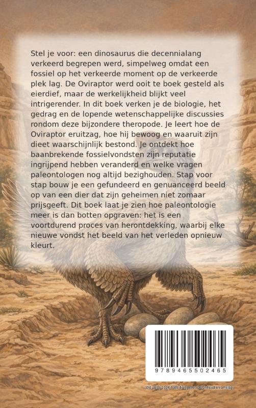 Achterkant van Alles over de Oviraptor