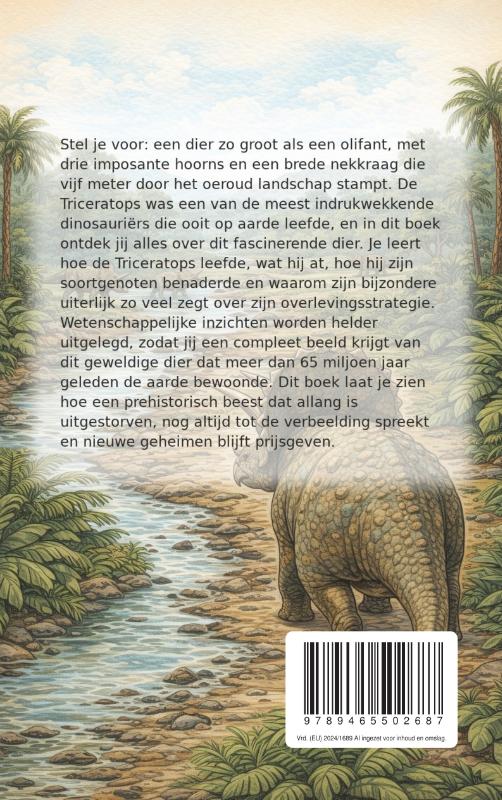 Achterkant van Alles over de Triceratops