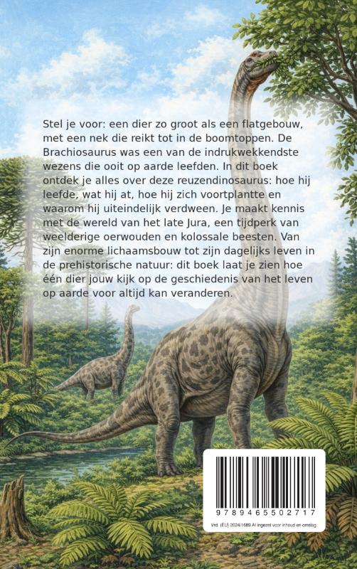 Achterkant van Alles over de Brachiosaurus