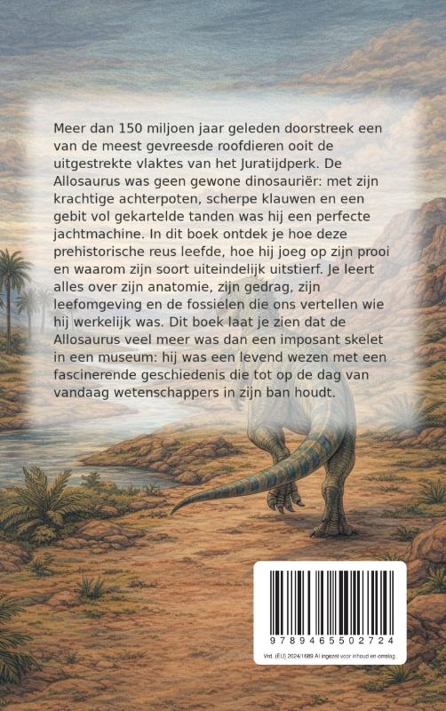 Achterkant van Alles over de Allosaurus