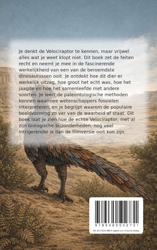 Achterkant van Alles over de Velociraptor