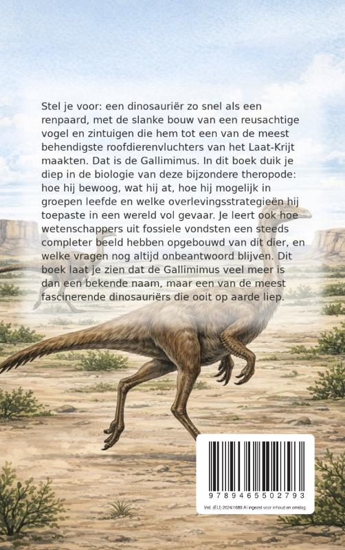 Achterkant van Alles over de Gallimimus