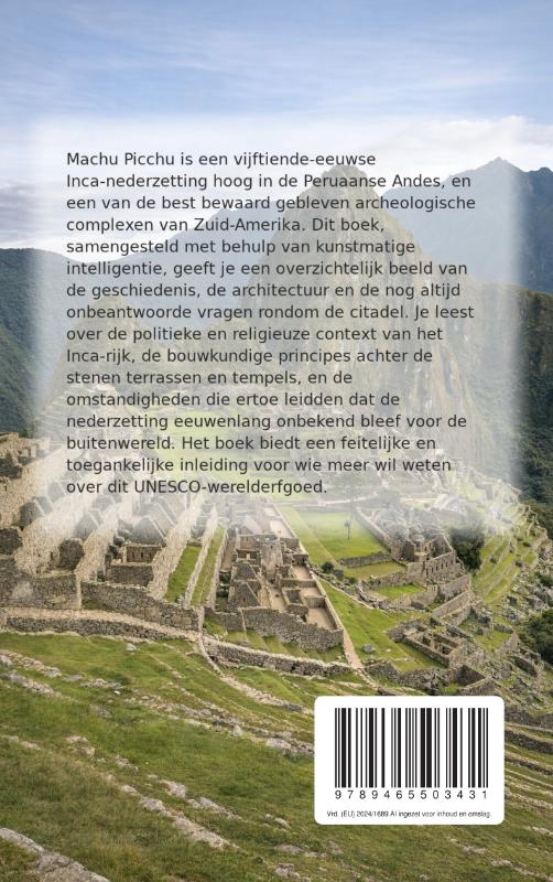 Achterkant van Werelderfgoed: Machu Picchu