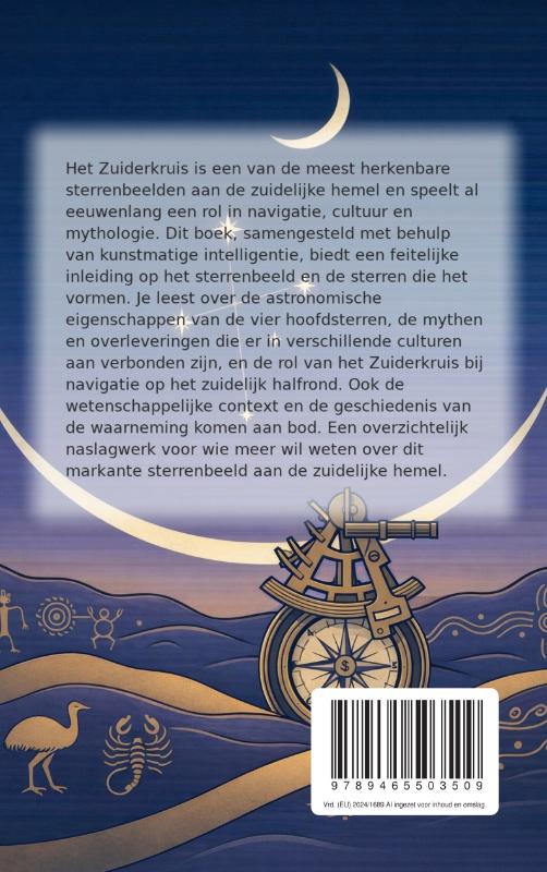 Achterkant van Het sterrenbeeld Het Zuiderkruis