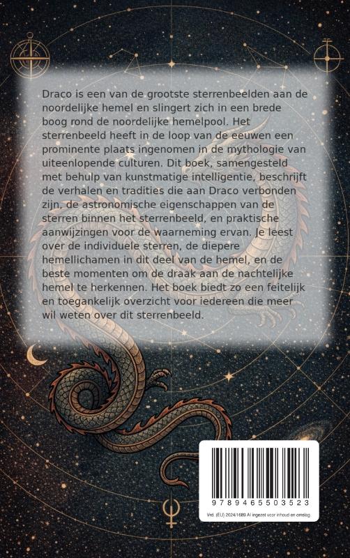 Achterkant van Het sterrenbeeld Draco de Draak