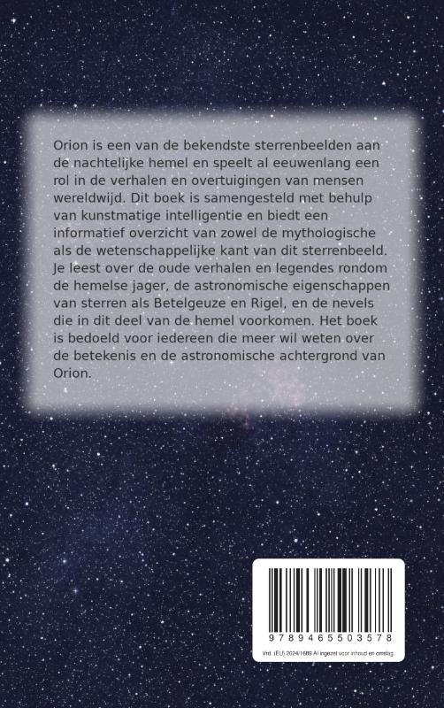 Achterkant van Het sterrenbeeld Orion