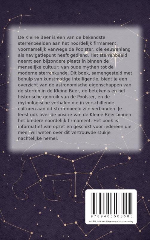 Achterkant van Het sterrenbeeld Kleine Beer
