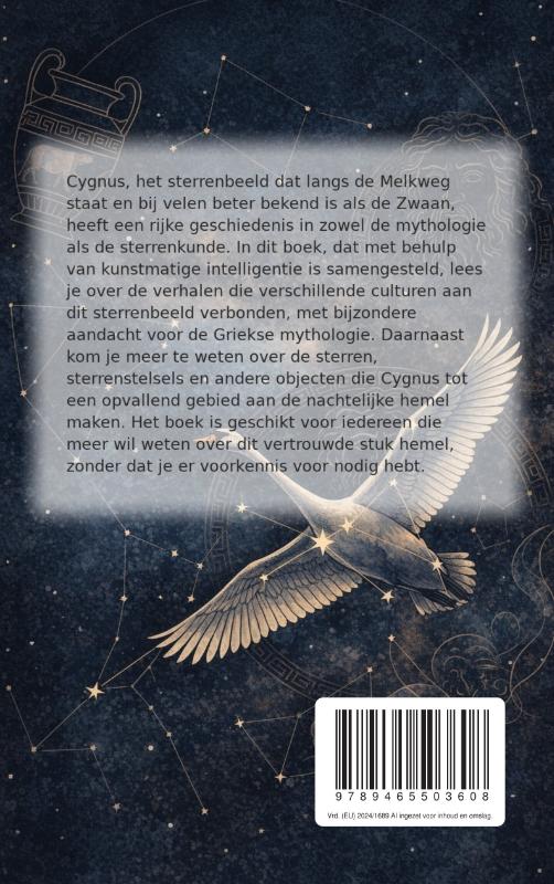 Achterkant van Het sterrenbeeld Cygnus de Zwaan