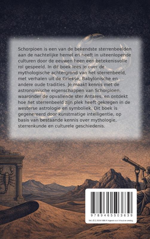 Achterkant van Het sterrenbeeld Schorpioen
