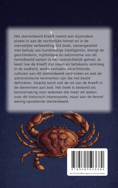 Achterkant van Het sterrenbeeld Kreeft