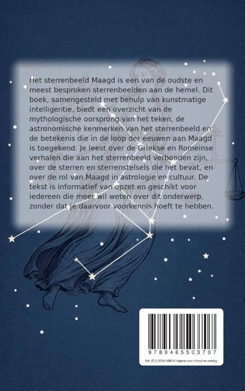 Achterkant van Het sterrenbeeld Maagd