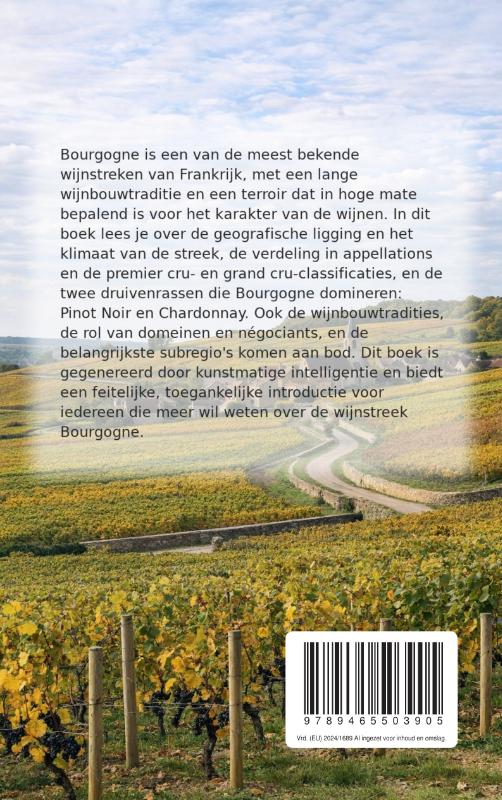 Achterkant van Wijnstreek Bourgogne