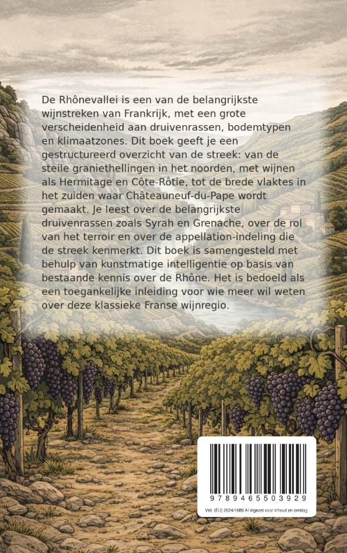 Achterkant van Wijnstreek Rhône