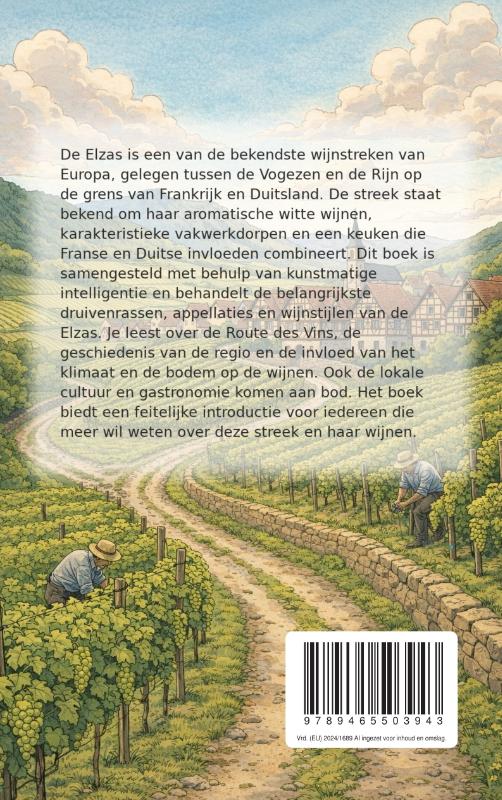 Achterkant van Wijnstreek Elzas