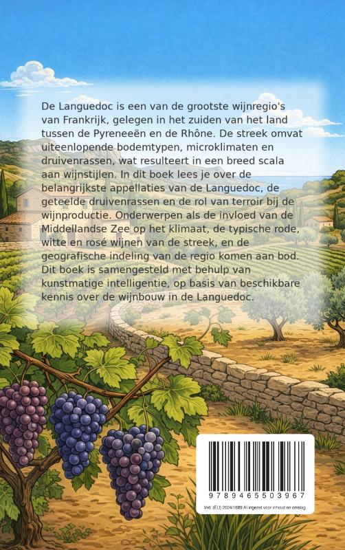 Achterkant van Wijnstreek Languedoc