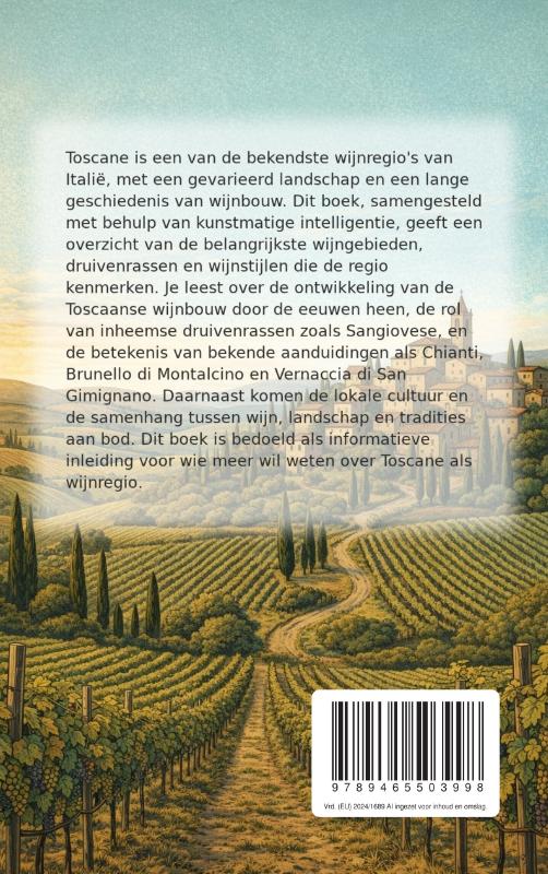 Achterkant van Wijnstreek Toscane
