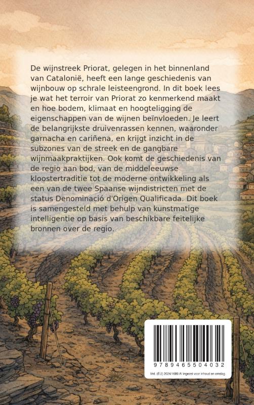 Achterkant van Wijnstreek Priorat