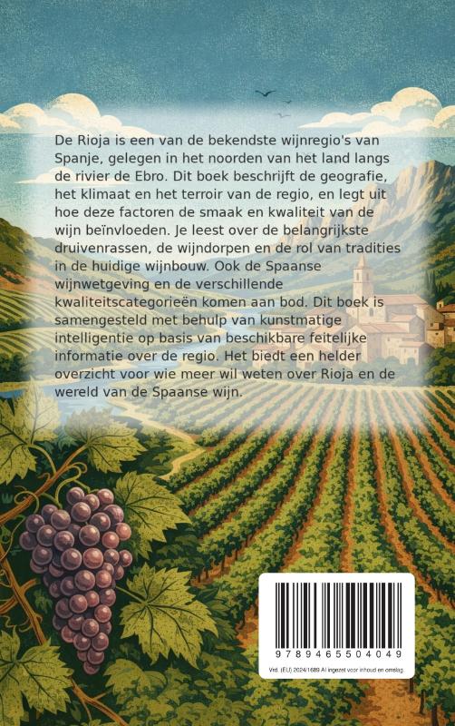 Achterkant van Wijnstreek Rioja