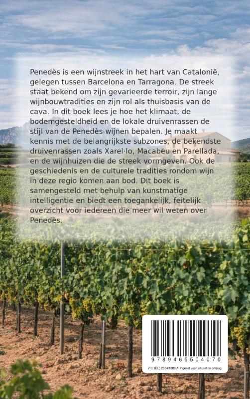 Achterkant van Wijnstreek Penedès