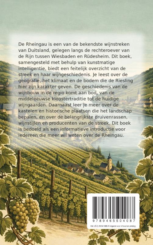 Achterkant van Wijnstreek Rheingau