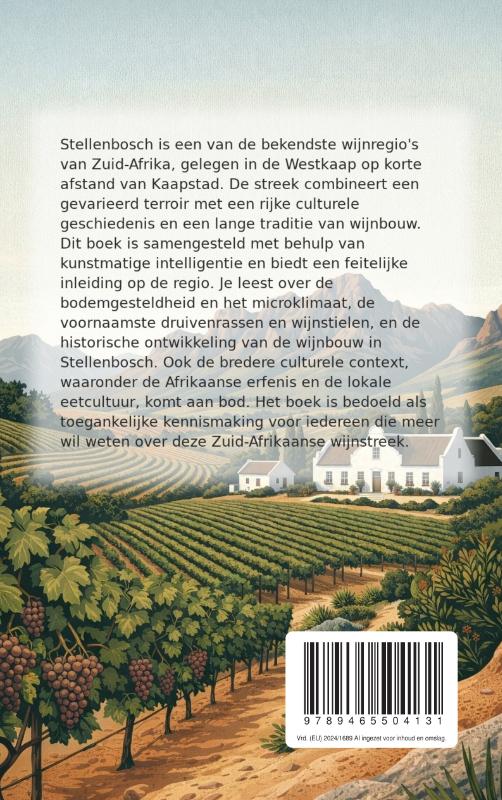 Achterkant van Wijnstreek Stellenbosch