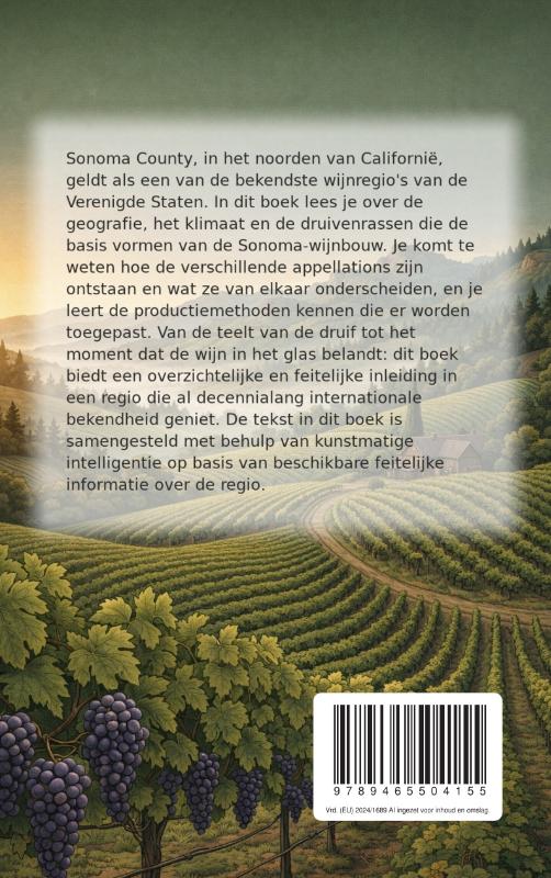 Achterkant van Wijnstreek Sonoma