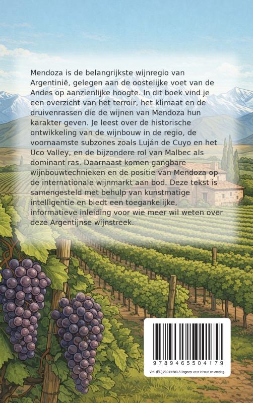 Achterkant van Wijnstreek Mendoza