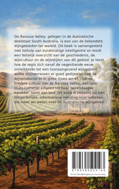 Achterkant van Wijnstreek Barossa Valley