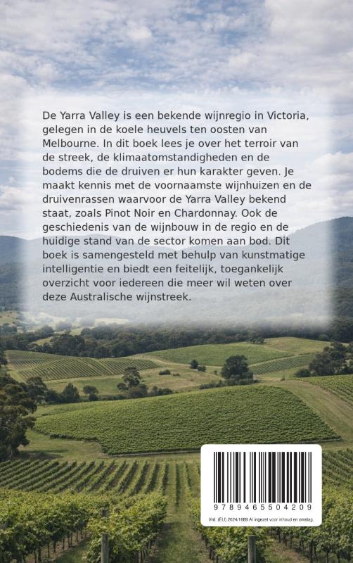 Achterkant van Wijnstreek Yarra Valley