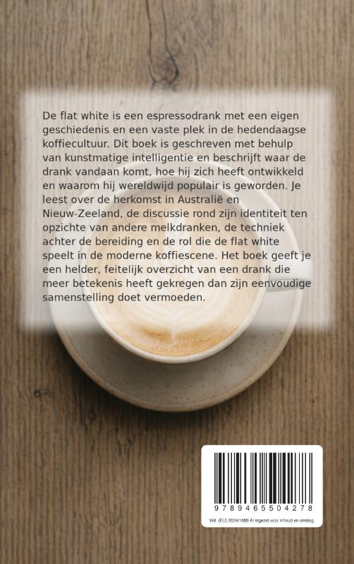 Achterkant van De wereld van Flat White